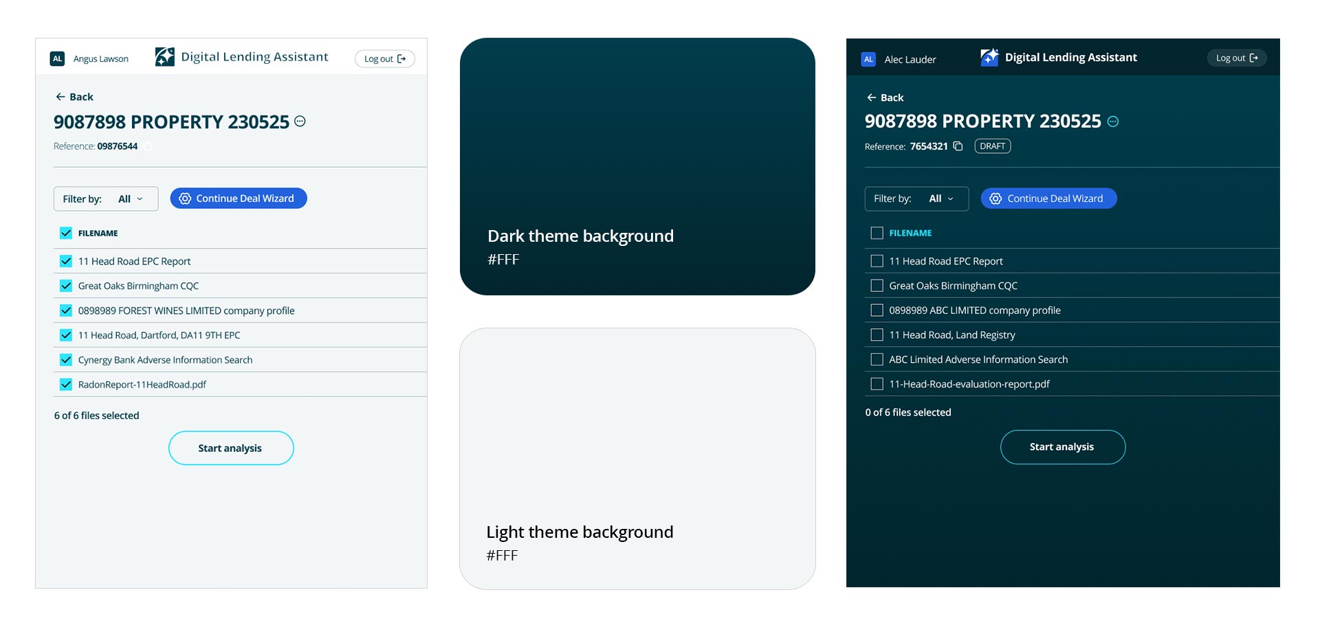 Light and dark theme